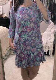 SimplySouthern size small paisley ruffle dress