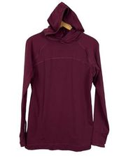 Duluth Trading Co Hot NoGa Pullover Hoodie Womens Small Maroon Stretchy Hooded S