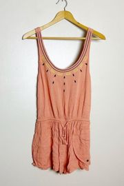 Peach  Tank Romper Size M EUC