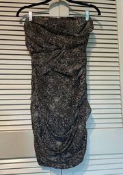 NWT Ark & Co Strapless Leopard Print Bodycon Dress