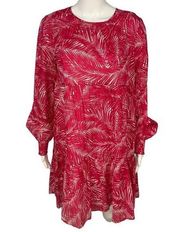 Michael Kors Womens Dress Carmine Pink Large