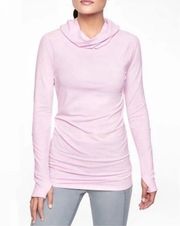 Athleta Essence Hoodie Simply Lilac Pink Long Sleeve Tunic Length Size Large