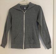 Alternative Earth gray eco-zip up hoodie S