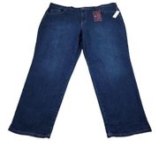 Gloria Vanderbilt Tapered Leg Classic Rise Jeans Size 22W Average Blue Madison