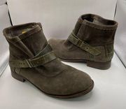 CAT Caterpillar Womens 6.5 Med Brown Suede Leather Chelsea Ankle Work Boot Heels