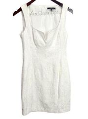 Nanette Lepore Mini White Textured Dress Size 8