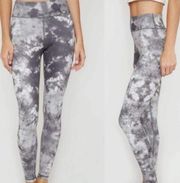 Tie Dye Grey and White High Waist Full Length Leggings Size Large