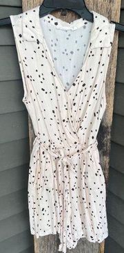 Lush White w/ Black Polka Dot Wrap Dress