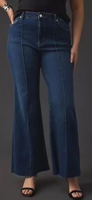 Pilcro Seamed High Rise Wide Leg Flare Jeans