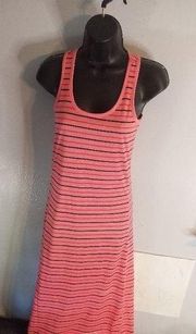 Zenana outfitters long pink striped dress