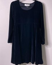 Motherhood Black Velvet LS Dress Medium