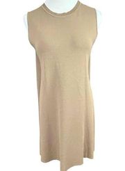 Kerisma Knits Tan Sleeveless Tunic Mini Dress M