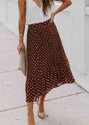 Polka Dot Midi Skirt Size 10