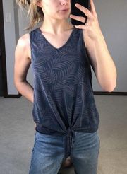 Design Lab: Blue Tropical Fern knotted Tank