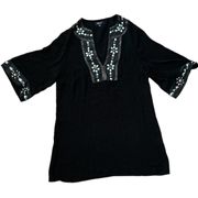 Beluah the new land womens tunic beaded top size medium