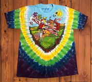 Biplane Bears Tie Dye Shirt Size Large