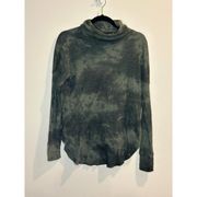 Michael Stars Tie-Dye Turtleneck Ribbed Sweater Comfy Loungewear Thermal Sz XS