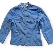 Clifford & Wills Blue Varsity Denim Jean Jacket Small