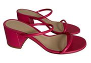 Gianvito Rossi Pink Strappy Block Heels Size 40