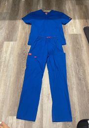 Royal Blue Scrub Top And Scrub Pants