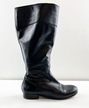 Arturo Chang Leather Knee High Riding Equestrian Boots Black 6.5