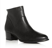 Paul Green Nelly block heel booties black leather ankle boots size 6