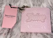 NEW JUICY COUTURE POWDER BLUSH UPGRADE U L-ZIP CARD CASE WALLET