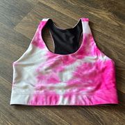 Terez Pink Tie Dye Sports Bra