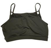 Kittenish Swim Suit  Bikini Top Green Large Cutouts