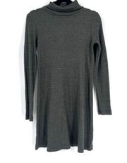 NWT Michael Stars Women's Turtleneck Dress Long Sleeve Mini Ribbed Gray Size XS