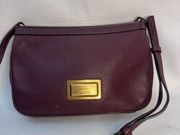 Plum Pebbled Leather Crossbody GUC