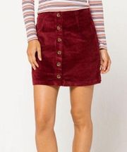 Women’s Others Follow red corduroy mini skirt