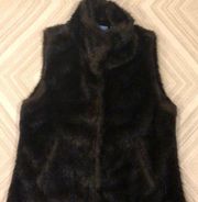 Simply Vera Vera Wang Faux Dark Brown Fur Vest