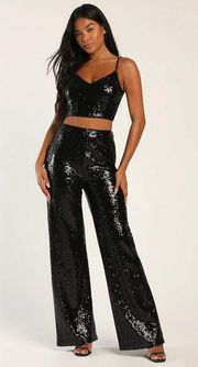 Black Sequin 2 Piece Outfit