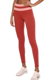 IRIS & INK //  High Rise Leggings Large Cayenne Red Pink Athletic NWT