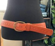 Retro GAP Cognac Tooled Leather Boho Belt - Size Large