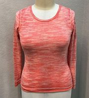 | Coral Pink Thin Crew Neck Sweater