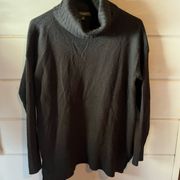 Ann Taylor black oversized cashmere turtleneck