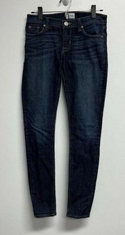 Hudson Womens Krista Super Skinny Blue Jeans Size 25 Low Rise Dark Wash Stretch