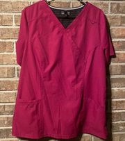 Burgandy scrub top by Elle