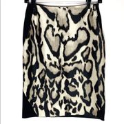Diane von Furstenberg leopard print pencil skirt