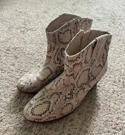 faux snakeskin boots