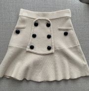 cream knit skirt