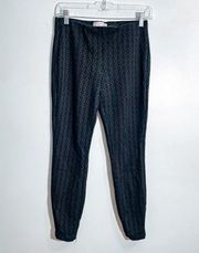 black textured printed skinny pants  Size Small