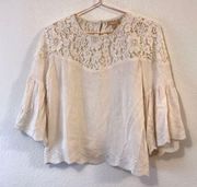 Blouse with embroidery throughout