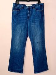Dark Blue Wash Wide Leg Jeans Size 16P