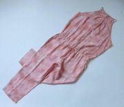 NWoT Anthropologie Cloth & Stone Peach Tie Dye Sleeveless Cropped Jumpsuit S