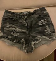 Camo Jean Shorts