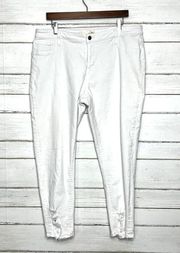 Daytrip Virgo Ankle Skinny Jean White Distressed Stretch Denim Size 36