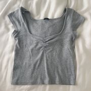 gray  baby tee